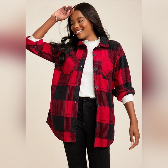 Maurices Jackets & Blazers - NWT Maurices Wilder Buffalo fleece Schacket size 1